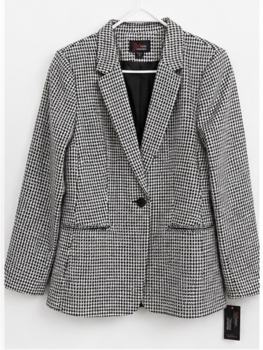 JM Studio by John Meyer Houndstooth Blazer Jacket NWT Size 12
